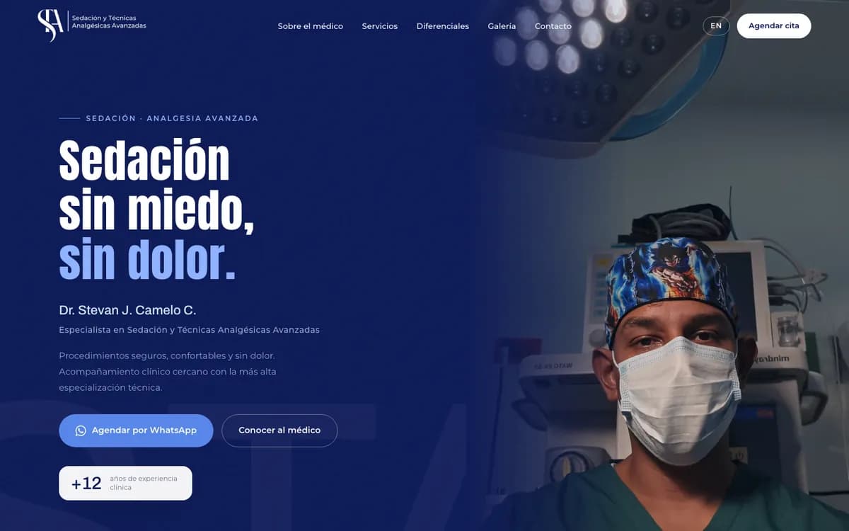 Sitio web de STA · Dr. Stevan Camelo